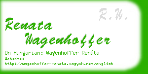 renata wagenhoffer business card
