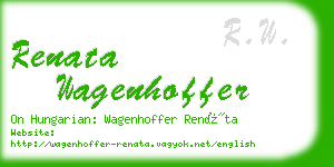 renata wagenhoffer business card